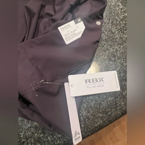 NWT black, Brand new 1x leggings. RBX brand. Good looking leggings. - Picture 4 of 6